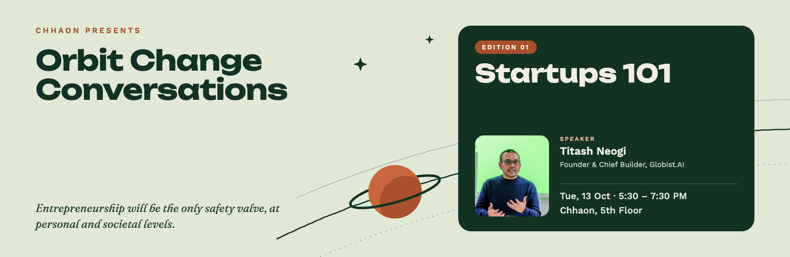 Orbit Change Conversations | Edition 01: Startups 101